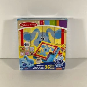 Melissa & Doug Blue's Clues & You! Cubo de madera rompecabezas 16 piezas juguete para niños pequeños - Imagen 1 de 2