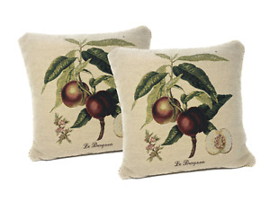 18 by 18-Inch Set of 2 DaDa Bedding CC-312 Nectarine Woven Cushion Cover 
