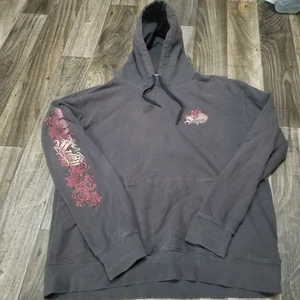 Men’s Sullen Hoodie Size XL Charcoal Gray/Black Distressed/Faded Has Holes - Picture 1 of 19