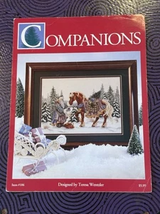 Folleto de colección Just Cross Stitch COMPAÑEROS #106 de TERESA GOZLER SANTA & HORSE - Imagen 1 de 8
