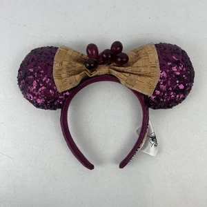 2020 Disney Epcot Food And Wine Festival Grapes And Cork Ears Super Rare - Picture 1 of 3