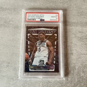 2023-24 ANTHONY EDWARDS Donruss Optic MY HOUSE Purple PSA 10 #9 Timberwolves - Bild 1 von 2
