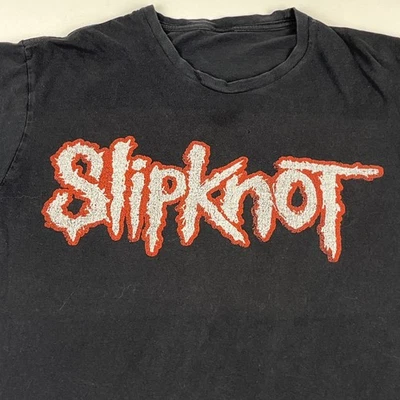 Slipknot Band T-Shirt Size? Black Spell Out Look Logo Heavy Rock & Pop Tee - Image 1 of 4