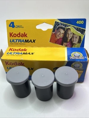 New Kodak Film Lot of 3 Max 400 24 Exposure 35 MM Film Open Box Exp. 12/2008 - Image 1 of 4