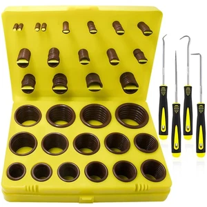 386 Pezzi Kit Assortimento Metrico Viton O Ring 75A Durometro 30 Misure Marrone O-Rin... - Foto 1 di 7