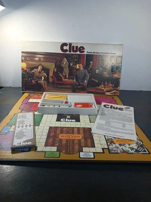 VINTAGE 1972 Clue Parker Brothers Classic Detective Board Game-Missing 2 Weapons - Image 1 of 4