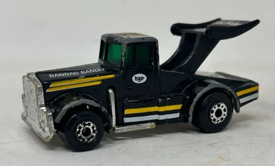 Vintage Matchbox Superfast Black Race Truck Tyrone Malone Bandag Bandit - Image 1 of 4