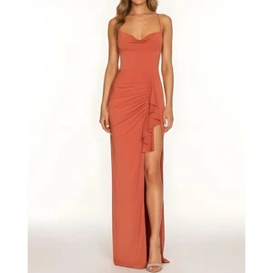250 $ Neu mit Etikett Katie May So Juicy Kleid, rostfarben, Small - Bild 1 von 14