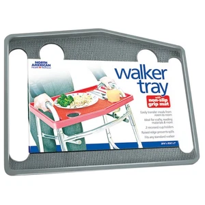 Walker Tray with Grip, Gray - Picture 1 of 3