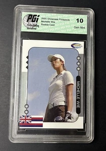 2005 Michelle Wie Rookie Card graded PGI Gem Mint 10 - Picture 1 of 2