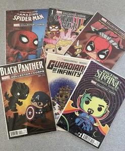 Marvel Comics 6 x MARVEL COLLECTOR CORPS Lot: Deadpool, Spider-man, Civil War 2! - Picture 1 of 7