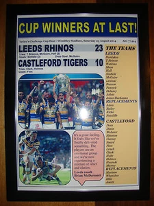 Leeds Rhinos 23 Castleford Tigers 10 - 2014 Challenge Cup final - framed print - Picture 1 of 2