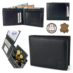 Geldbörse Echt Leder Brieftasche Portemonnaie Geldbeutel Portmonee Geldtasche - Bild 1 von 7