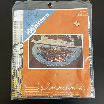 "Alfombra con gancho Spinnerin 40"" media redonda sueño americano nueva L372" Foto 1 de 4