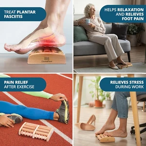 Wooden Foot Massager for Neuropathy, Heel Pain and Targeted Plantar Fasciitis... - Picture 1 of 12
