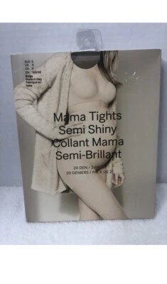 Paquete de 2 mallas H&M Mama collar semi brillante talla pequeña, color beige Foto 1 de 4