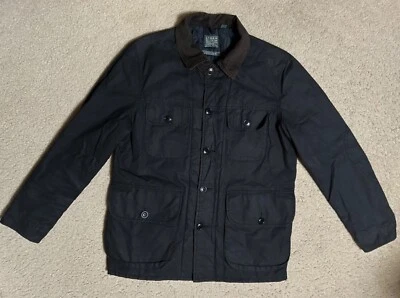 Chaqueta J Crew Chore Marsh Granero Cera Edredón Forrado Para Hombre MEDIANO Abrigo Azul Foto 1 de 4
