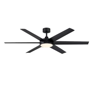 Fanimation Brawn 64" Ceiling Fan/LED CCT Light Kit, Black Opal/Black - FPD6605BL - Picture 1 of 1