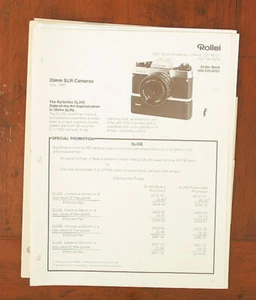 LOTE DE PÁGINAS DE CUADERNO DE DISTRIBUIDOR ROLLEI/101539 - Imagen 1 de 1