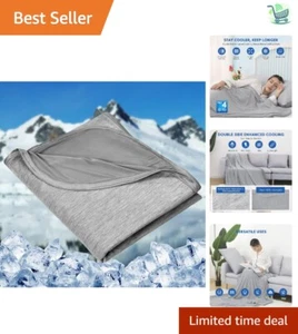 Cooling Blanket for Hot Sleepers - Lightweight Breathable Travel Comfort, 60x80 - Picture 1 of 9
