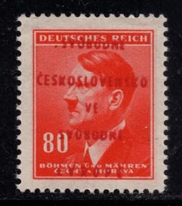 Czechoslovakia Praha Smichov local overprint on German occ Bohemia & Moravia - Picture 1 of 2