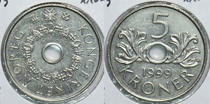 Norway 1999 5 Kroner 904773 combine shipping - Picture 1 of 3