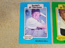 George Kell Detroit Tigers 1987 Hygrade Baseball All Time Greats BLUE Version