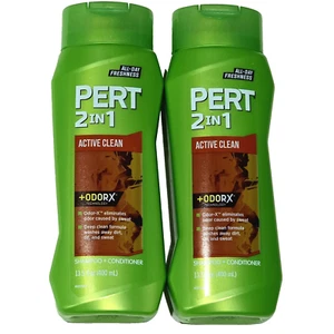 Paquete de 2 champú acondicionador Pert 2 en 1 Active Clean Odor X Deep Clean 13,5 oz - Imagen 1 de 1