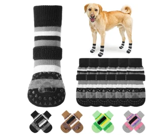 anti Slip Dog Socks with Grippers, 3 Pairs Easter Day Paw Protector to Prevent L - Picture 1 of 5