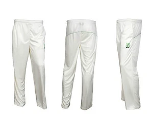 PREMIUM QUALITY MENS CRICKET TROUSERS PANTS BOTTOMS WHITES ALL SIZES AVAILABL - Picture 1 of 4