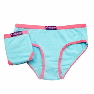NUKLEUS KIDS GIRL Mini Panties Unlined Assorted 1 Box 2 Pcs Pink Blue Underwear - Picture 1 of 2