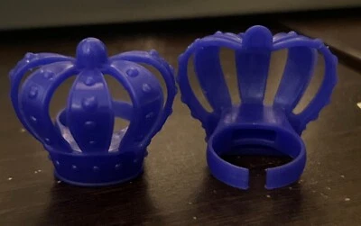 Lote de 12 anillos corona para adornar pasteles ~ coronas de plástico púrpura Foto 1 de 2