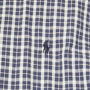 Ralph Lauren Blake Mens Button Down Shirt Extra Large Blue Short Sleeve Plaid - Picture 1 of 8