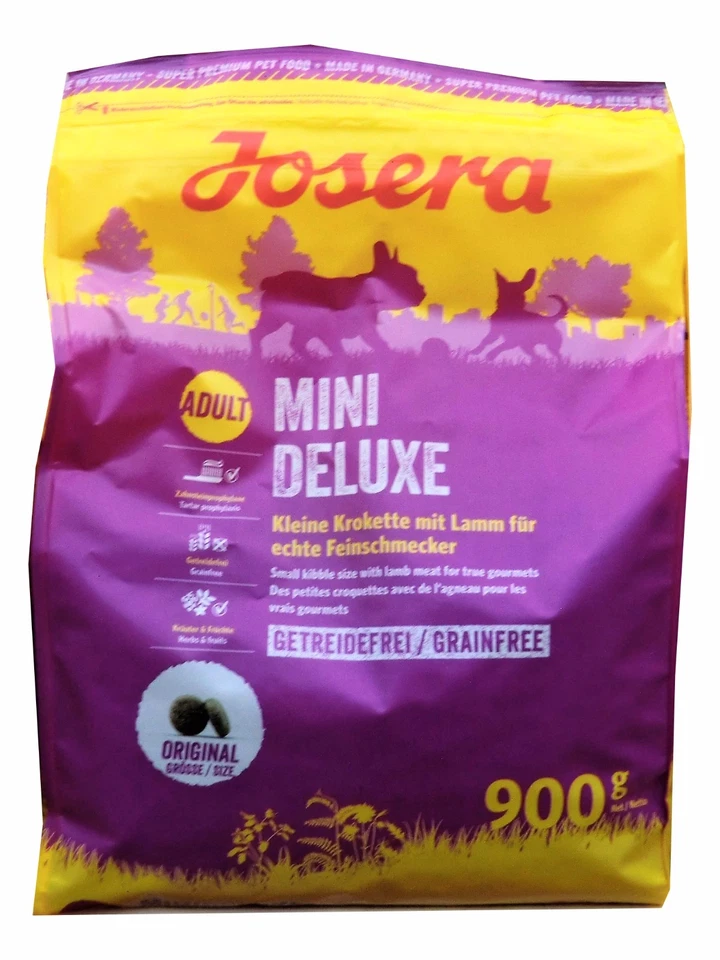 (EUR 9,32 / kg)  Josera MiniDeluxe Adult Hundefutter mit Lamm 5 x 900 g - Bild 1 von 1