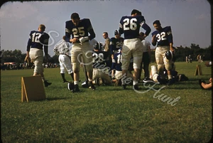 Military Football Men Uniforms 35mm Slide 1950s Red Border Kodachrome - Picture 1 of 3