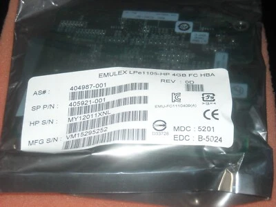 HP LPE1105 Dual Port 4GB C-class Mezzanine HBA # BL460c 403621-b21 405921-001 - Image 1 of 2