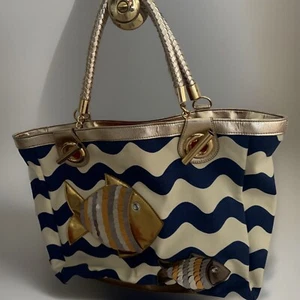 Felix Rey for Target Bora Bora canvas tote with fish appliqué - Picture 1 of 17