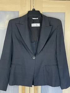 Max Mara Damen Blazer Größe 6 schwarz gefüttert kurze klassische Jacke Karriere Designer - Bild 1 von 6