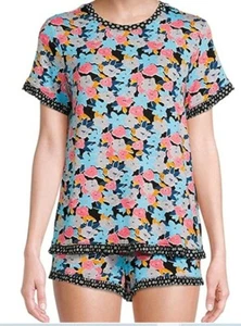 -SECRET TREASURES PIJAMA BOXER SHORTS FLORAL NEGRO MULTI SET 2 PIEZAS TEJIDO GRANDE - Imagen 1 de 3