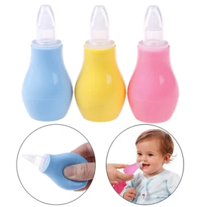 1x Newborn baby silicone nasal aspirator infant snot suction nose aspirato*A _pw - Imagen 1 de 12