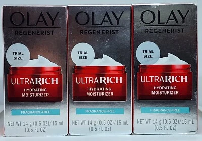 Paquete de 3 cremas hidratantes ultra ricas Olay Regenerist sin fragancia 0,5 oz Foto 1 de 3