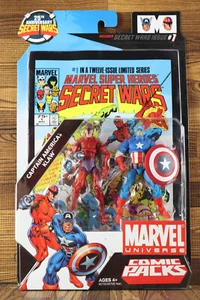 2009 Marvel Universe CAPTAIN AMERICA & KLAW Comic Pack Action Figures - Picture 1 of 6