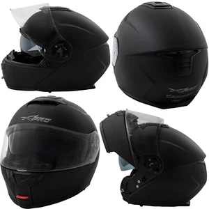 Helm Klapphelm Motorradhelm Modular Innensonnenblende Matt-Schwarz - Bild 1 von 12