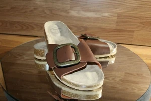 True Craft zest slides woman cork soles vegan sandals size 6.5 NWOB - Picture 1 of 12