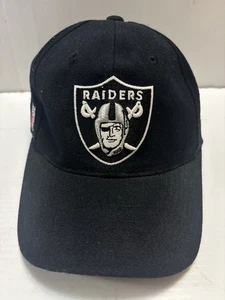 Vintage Oakland Raiders Baseball Cap Hat - Reebok NFL Team Apparel Adjustable LN - Picture 1 of 15