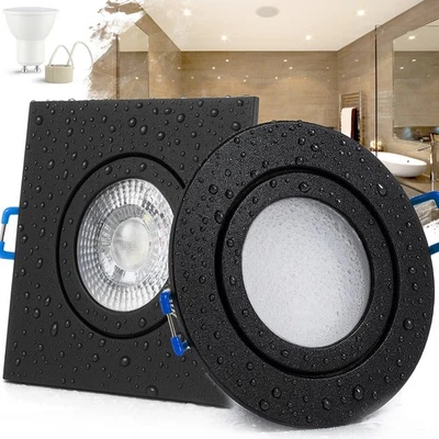 IP44 LED Einbaustrahler GU10 Feuchtraum Bad 230V Außen MARE 1W 4W 6W 7W dimmbar - Bild 1 von 4