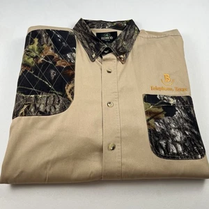 Camisa de tiro pelirroja para hombre XL bronceada camuflada acolchada parches para hombros y codos TX - Imagen 1 de 11