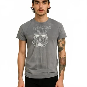 🛸Star Wars Men's Tee Shirt Size Large Dark Side Grey. - Picture 1 of 4