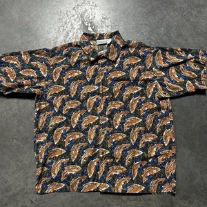 RARE Vintage 1992 Patagonia A/C Print Shirt Pataloha Fish Trout Size Large Rare - Picture 1 of 7