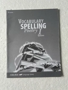 Abeka Vocabulary Spelling Poetry I - Quizzes, Third Edition - Picture 1 of 5